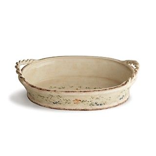Arte Italica Medici Deep Oval Dish with Rope Handles