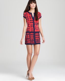 bcbgmaxazria dress printed price $ 158 00 color jewel red combo size
