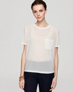 vince tee mixed media pocket price $ 195 00 color white size select