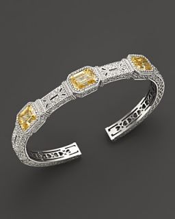 Judith Ripka Narrow Estate Cuff with Canary Crystal