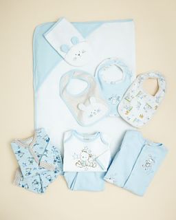 Absorba Infant Boys 3 Piece Bib Set, Cotton Footie, Footed Pant and