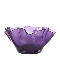 Linea Handkerchief purple glass decorative bowl   