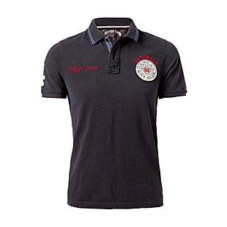 Polot badge short sleeved polo shirt