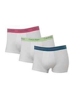 Calvin Klein 3 pack low rise underwear trunk White   