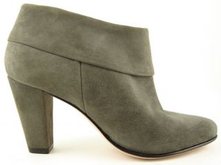 Kate Spade Brit Dark Grey Suede Cuffed Womens Designer Shoes Ankle