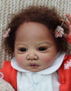 Baby Toddler Reborn Girl AA Ethnic Biracial Doll Lulu Sculpt by Jen