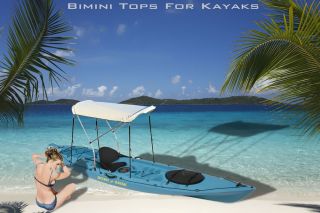 Bimini Top Canopy Cover 36WX60L Inflatable Boat Kaboat Canoe 2 Bow