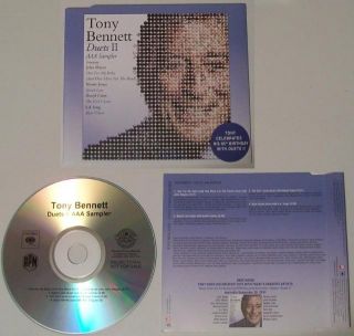 Cent CD Tony Bennett Duets II AAA Sampler RARE Promo 4 Song EP