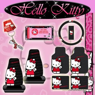 Wave Sanrio Seat Covers Rubber Floor Mats License Frame Wheel Cover
