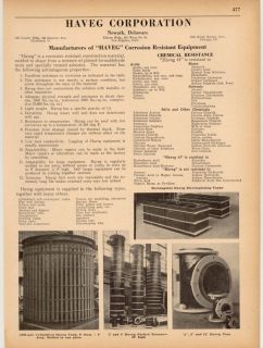 Asbestos Haveg Packed Towers Tees Piping Duct Pipe Ad