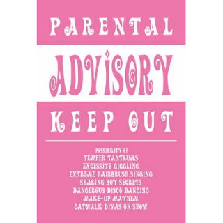 Parental Advisory Poster Keep Out Girly Sign Diva Pink