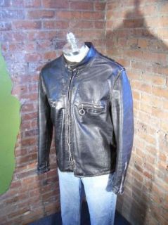 Vtg 60s Kehoe Harley Davidson Steerhide Leather Cafe Motorcycle