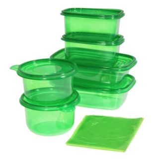 Stay Fresh Plastic Storage Containers + 10 Green Fresh Bags Fruit