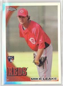 2010 Topps Chrome Mike Leake Rookie RC 176 Refractor Reds Star EX