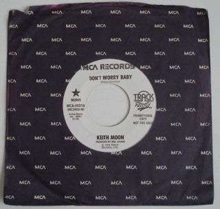 Keith Moon DonT Worry Baby EX MCA White Label Promo Mono 45 The Who