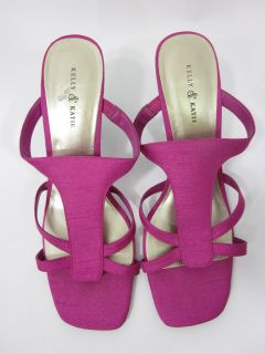 Kelly and Kate Fuchsia Sandals Heels Shoes Sz 9 5
