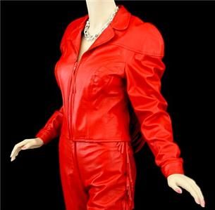 Kelli Kouri Red Hot Leather Fringed Disco Jacket and Fringed Leather