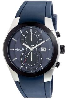 Kenneth Cole New York Steel Mens Watch Blue Rubber Band