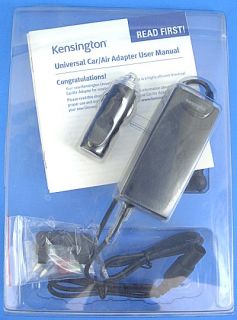 K132 Kensington Universal Car/Air Adapter DC Power 4 Voltages + 7 Tips