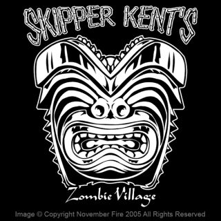 Skipper Kents Shirt Tiki Totem Zombie Village Mai Tai