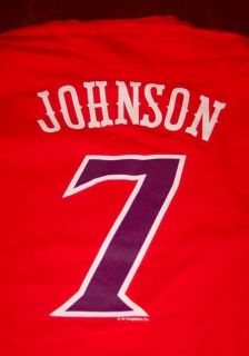Phoenix Suns Kevin Johnson 7 NBA T Shirt Large New