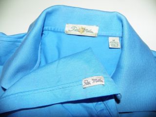Peter Millar Baby Blue Golf Polo Shirt M Med Medium Cotton