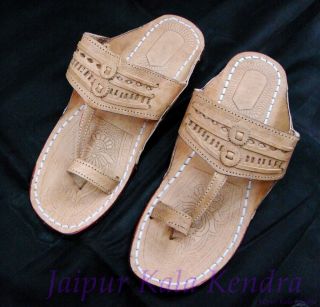 Jaipuri Camel Lather Famous Mens Jutti Slipper Shoe Indian Rajsthani