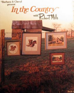 Cross Stitch Pattern Booklet in The Country Farm Theme Barn Boots