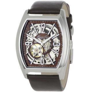 Kenneth Cole KC1774 Mens New York Skeleton Dial Brown Leather