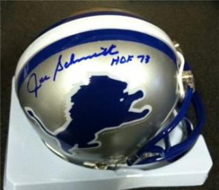 Joe Schmidt Signed Lions Throwback Mini Helmet with COA