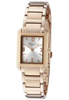 Kenneth Cole Watch KC4807 Womens Silver Dial Rose Gold Tone ion