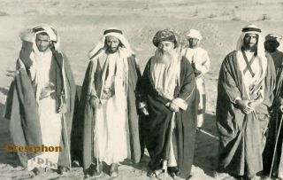 Sheikh Khaled,Sheikh Shakhbut, The Sultan Of Muscat, And Sheikh Zaid