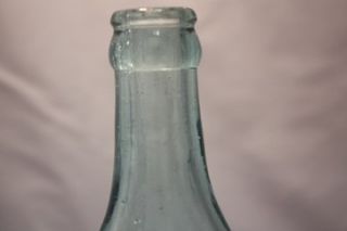 Rare W. W. Maurer Beer Soda Bottle Blue Glass Embossed Keyport N.J