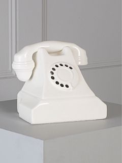 Linea Lionel lit porcelain telephone lamp   