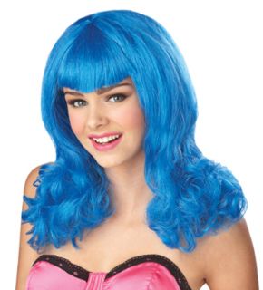 Katy Perry Blue Wig Womens Halloween Costume Accessory