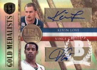 Panini Gold Standard Medalists Auto #9 Kevin Love/Vince Carter 29/35