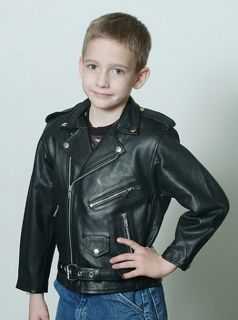 New Kids Premium Zip Leather Motorcycle Jacket