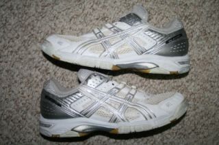 Asics Gel Rocket white & gray womens athletic volleyball shoes   nine