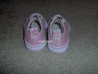Koala Kids Toddler Girls Pink Sparkles Tennis Shoes Size 4