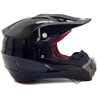 Youth M 397 Dirt Bike Off Road MX Helmet PGR Black
