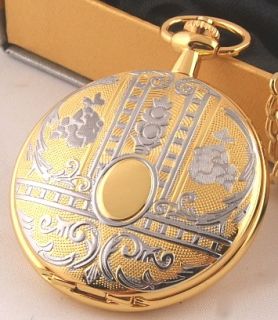 Loook Gold Silver Plated Pocket Watch 12mth Wty KP12
