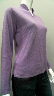 Kim Rogers Womens Petite PM Soft V Neck Pullover Sweater Purple Solid