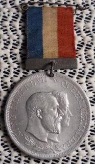 Nice 1902 King Edward VII Coronation Medal with Ribbon
