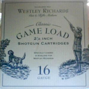 Westley Richards English 16 Gauge Shotgun Shell Box Very Good