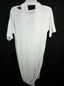 Designer Kimberly Ovitz Unique Wrap Around Shirt White SM