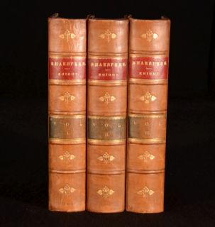 1900 3 Vol The Works of William Shakespeare Charles Knight Fine