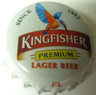 KINGFISHER BEER CROWN Bottle Cap, Kingfisher Brewing, Sarasota Springs