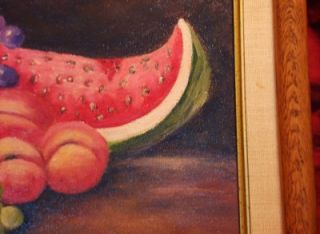 Original Oil Painting Art Still Life Fruit