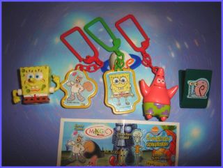 Kinder Surprise Set Spongebob Squarepants Toys 2005