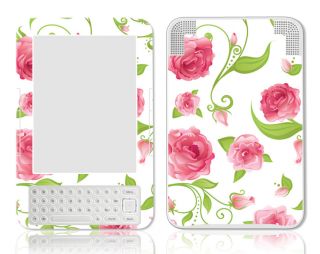  Kindle 3 Skin Case Sticker Art Decal Pink Rose